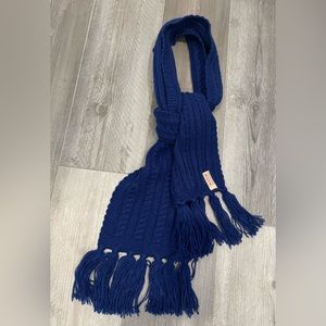 Aris Navy Knit Scarf 62”x8